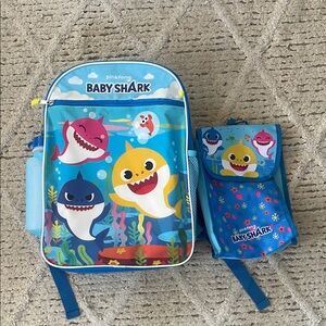 Baby Shark Backpack and Lunch Bag Set NWT